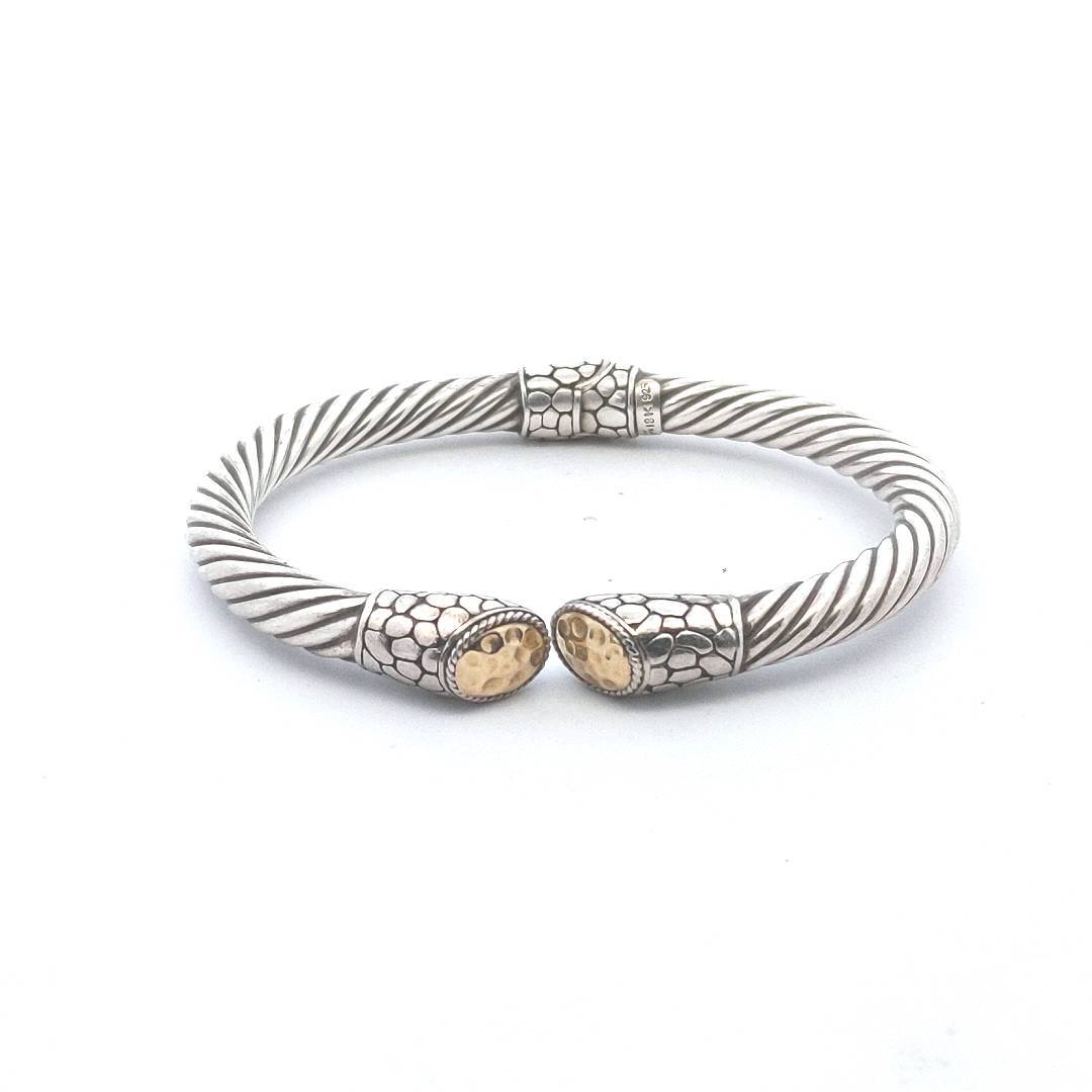 Designer 18K Sterling Cable Bracelet