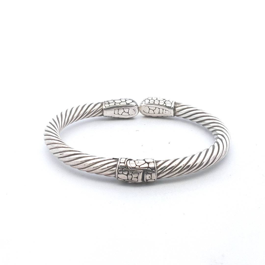 Designer 18K Sterling Cable Bracelet