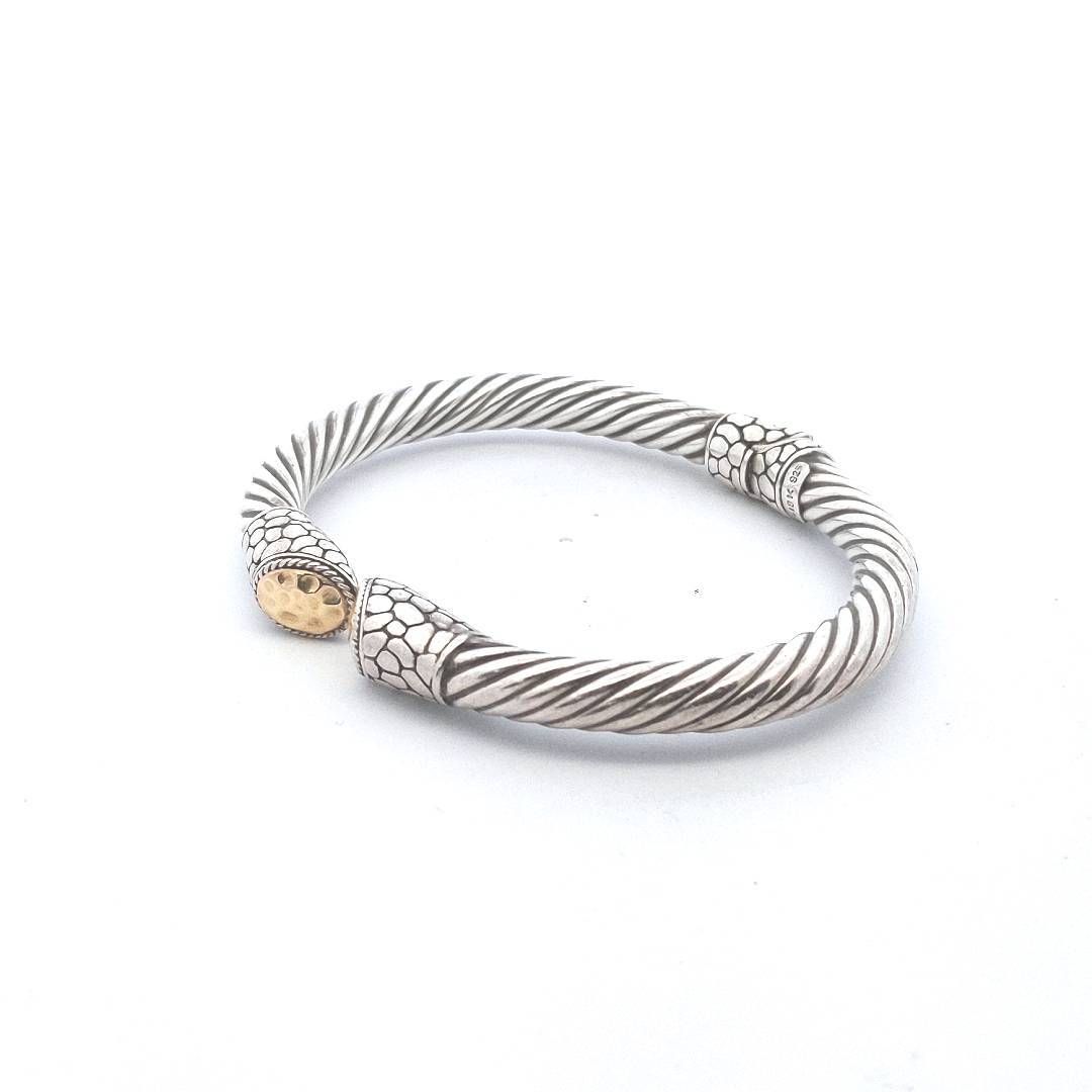 Designer 18K Sterling Cable Bracelet