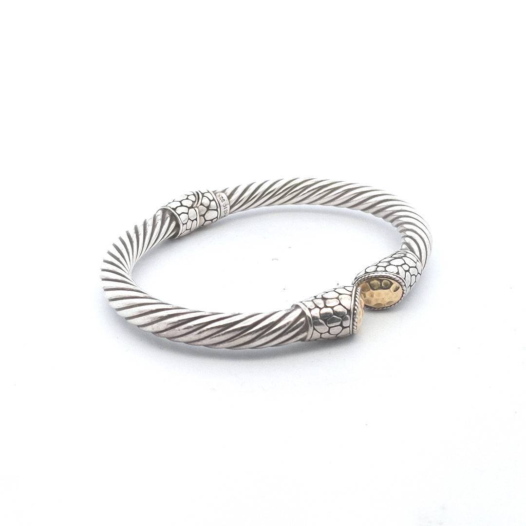 Designer 18K Sterling Cable Bracelet
