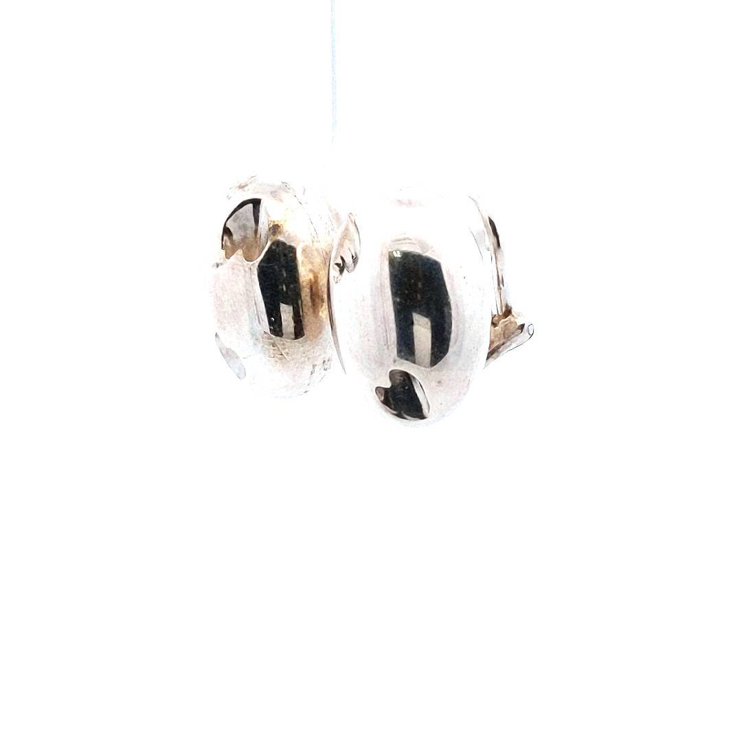 Designer $150 Sterling Silver Robert Faraone Mennella Oval Design Earrings