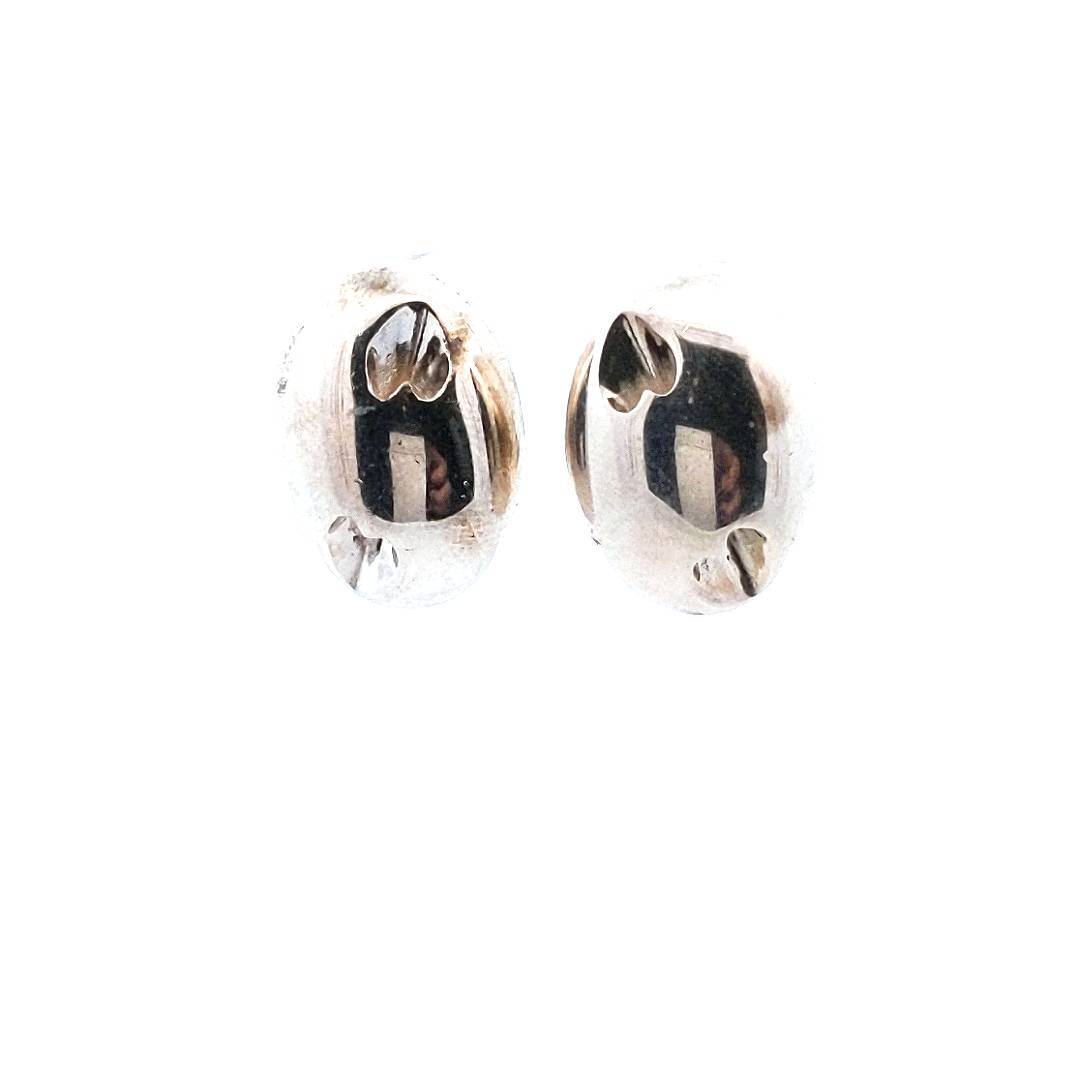 Designer $150 Sterling Silver Robert Faraone Mennella Oval Design Earrings