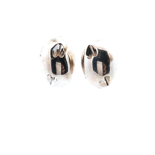 Designer $150 Sterling Silver Robert Faraone Mennella Oval Design Earrings