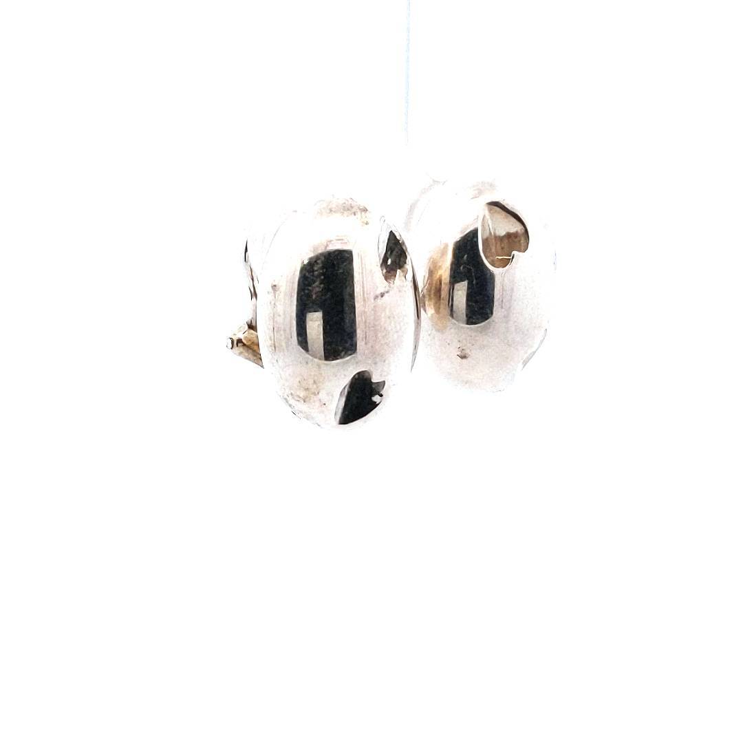 Designer $150 Sterling Silver Robert Faraone Mennella Oval Design Earrings