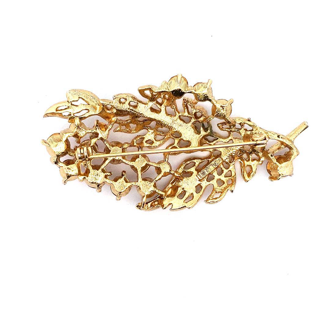 Designer $180 M.J. Ent Vintage Costume Brooch