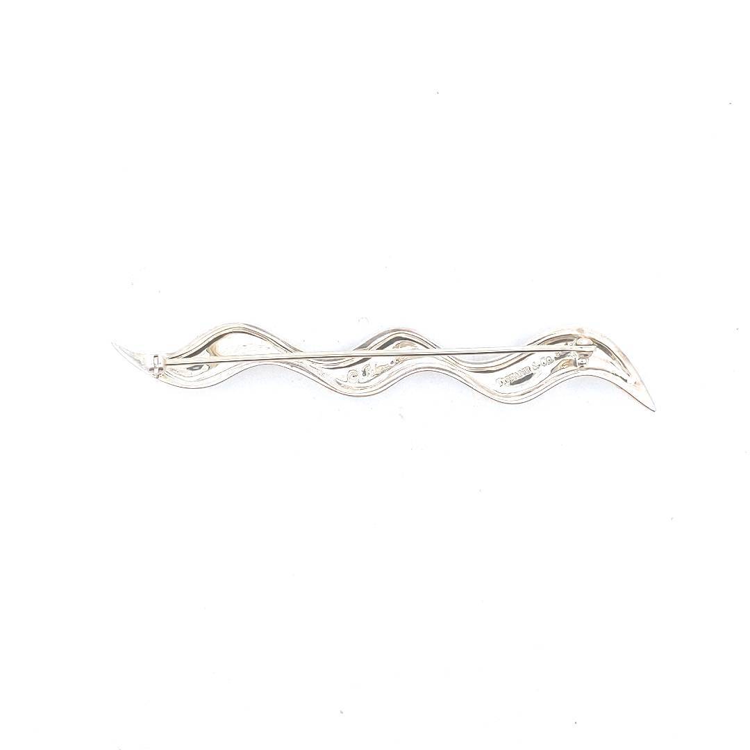 Designer $200 Sterling Silver Tiffany & Co. Paloma Picasso Wave Pin