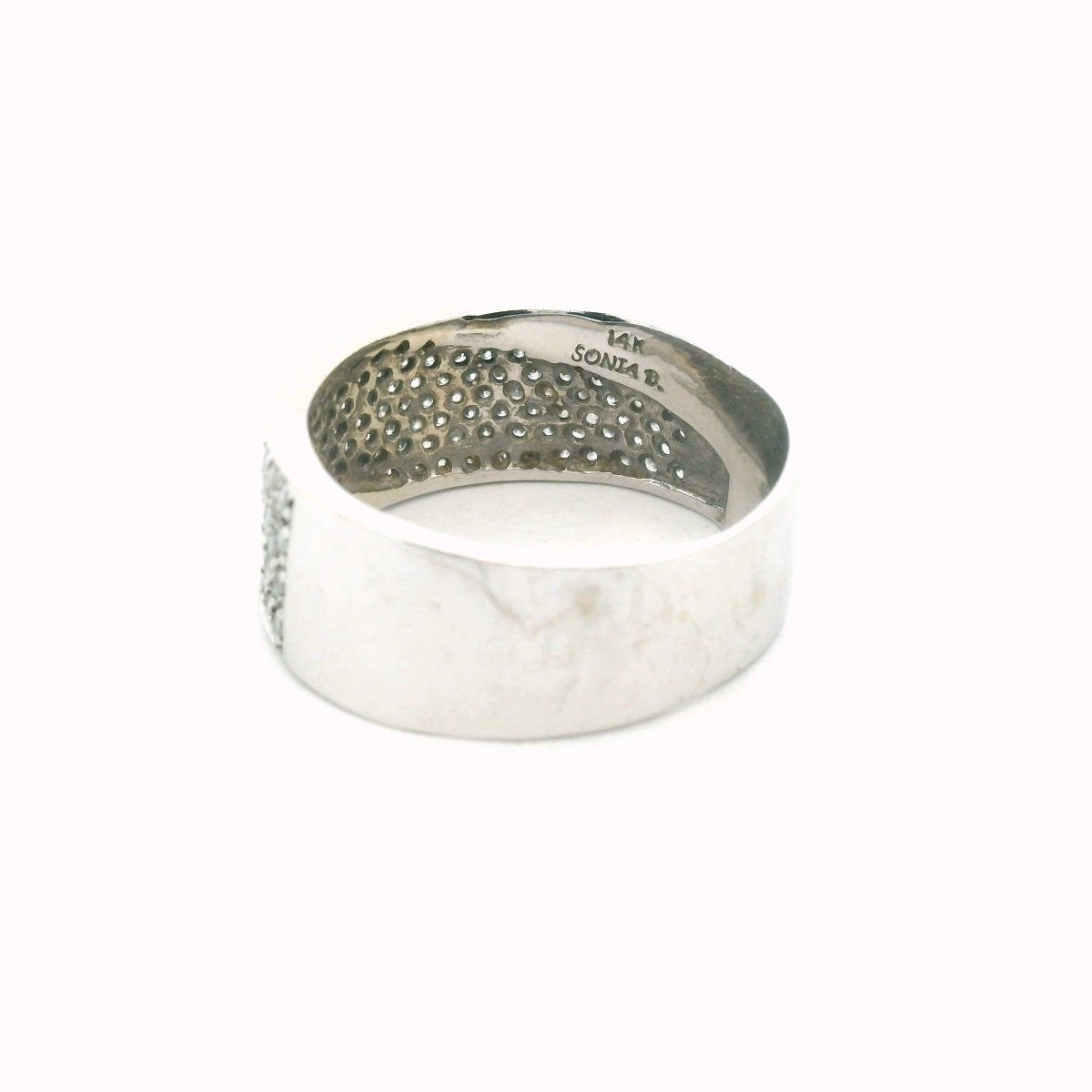 Sonia B. 14K White Gold Pave Set Diamond Band