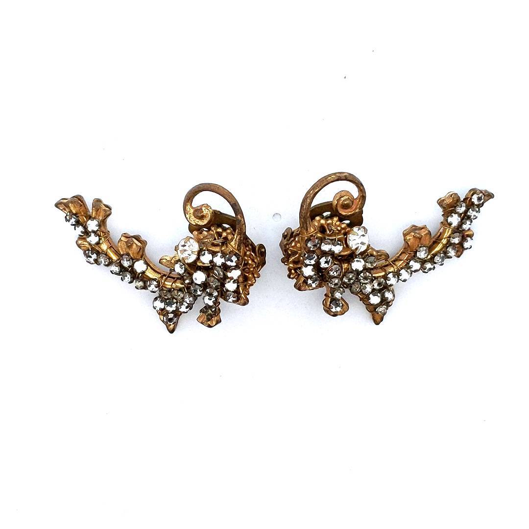 Designer $1900 Miriam Haskell Earrings & Brooch Costume Set