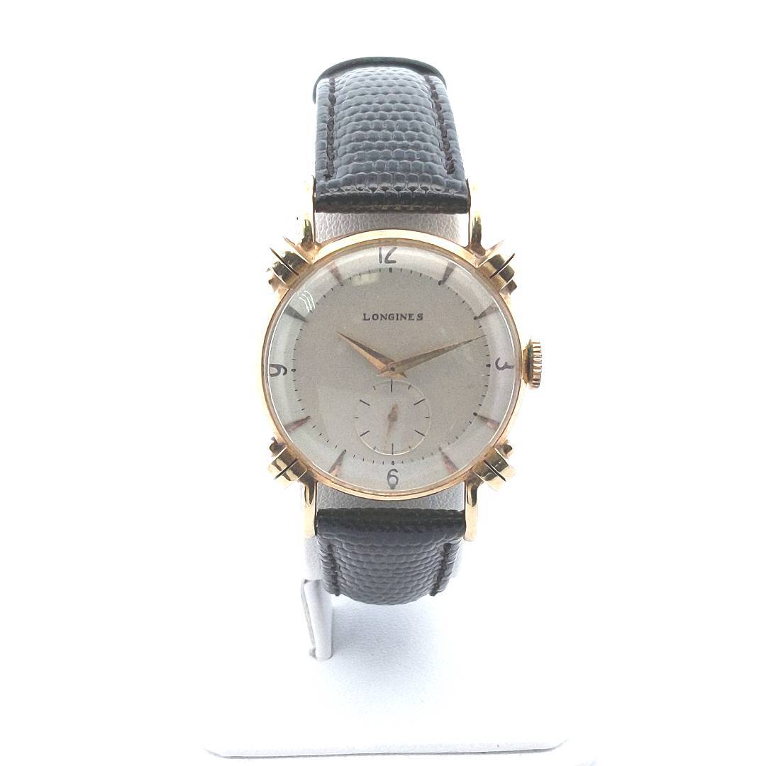 Vintage 14K Yellow Gold Longines Manual Wing Fancy Lug Wristwatch