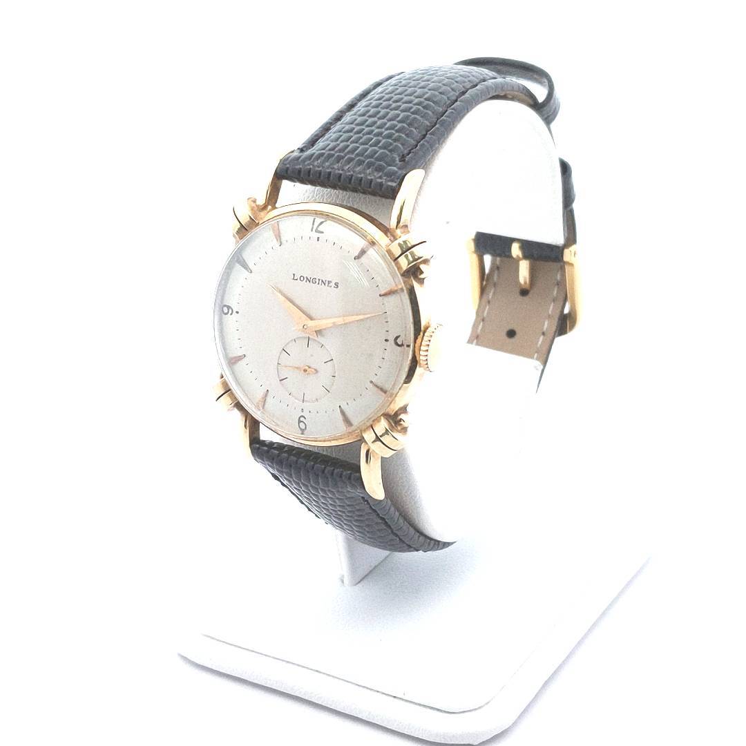 Vintage 14K Yellow Gold Longines Manual Wing Fancy Lug Wristwatch