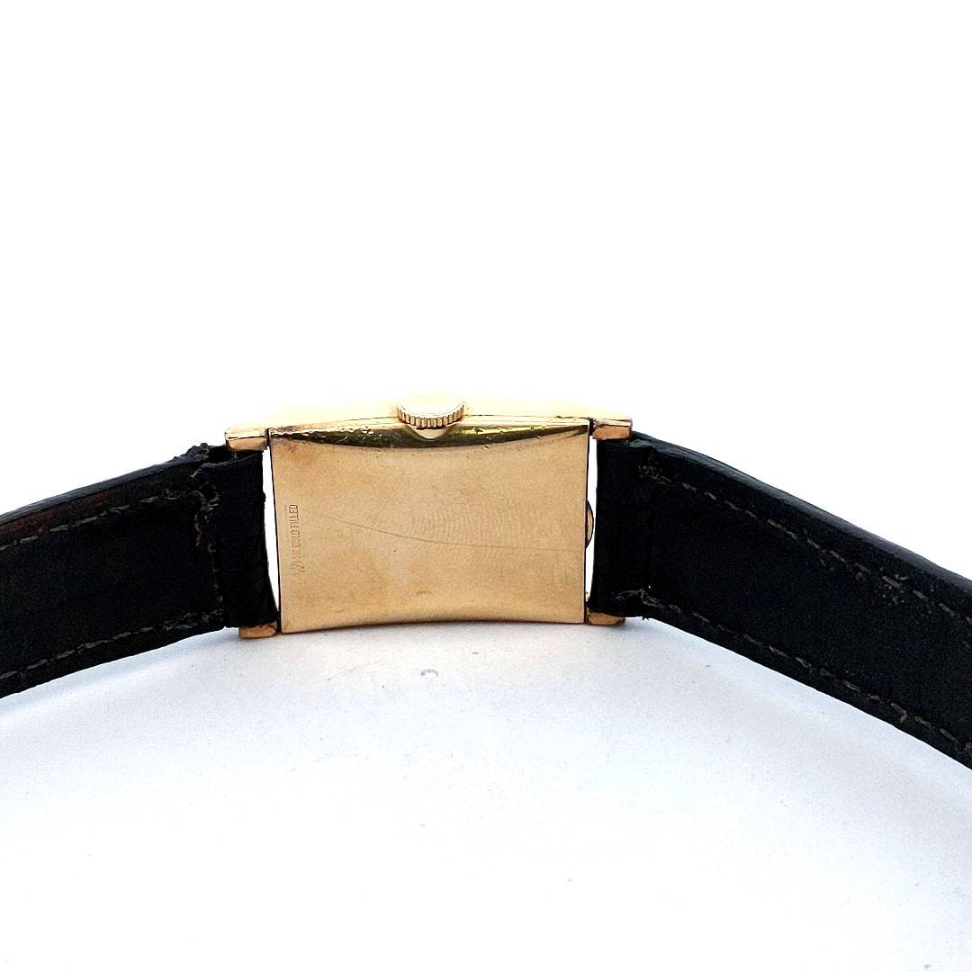 Vintage 14K Gold Filled Lord Elgin Manual Wind Tank Watch AS IS