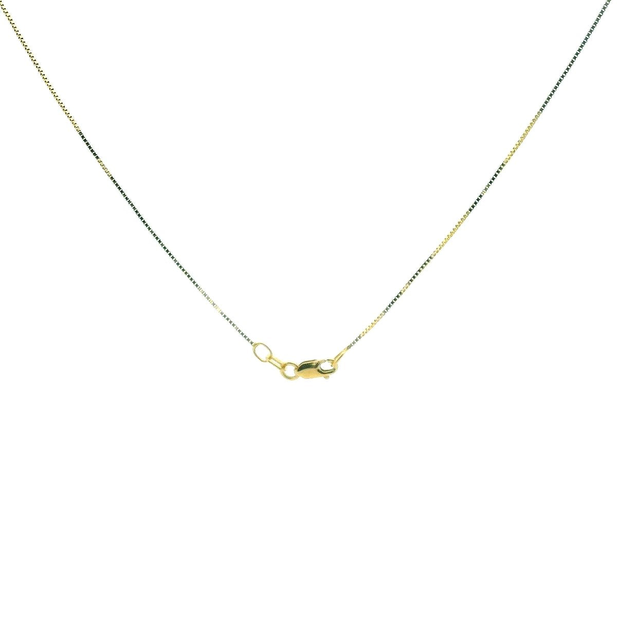 14K Yellow Gold Red White & Blue Enamel Anchor Necklace