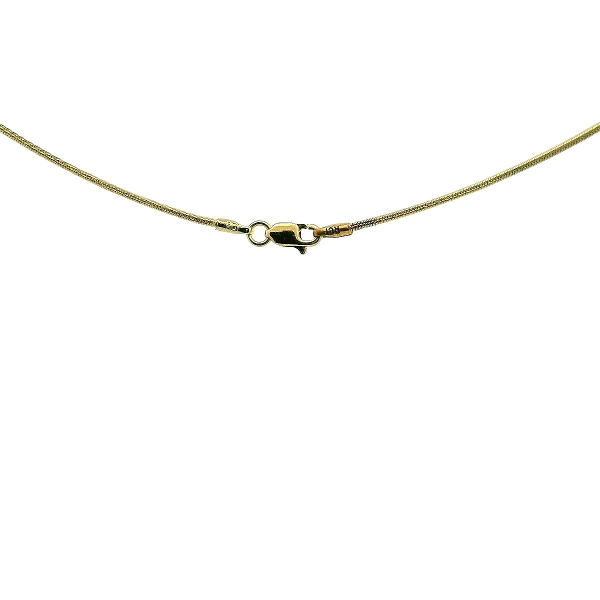 CID 14K Two Tone Gold Onyx Jade Turquoise & Topaz Necklace