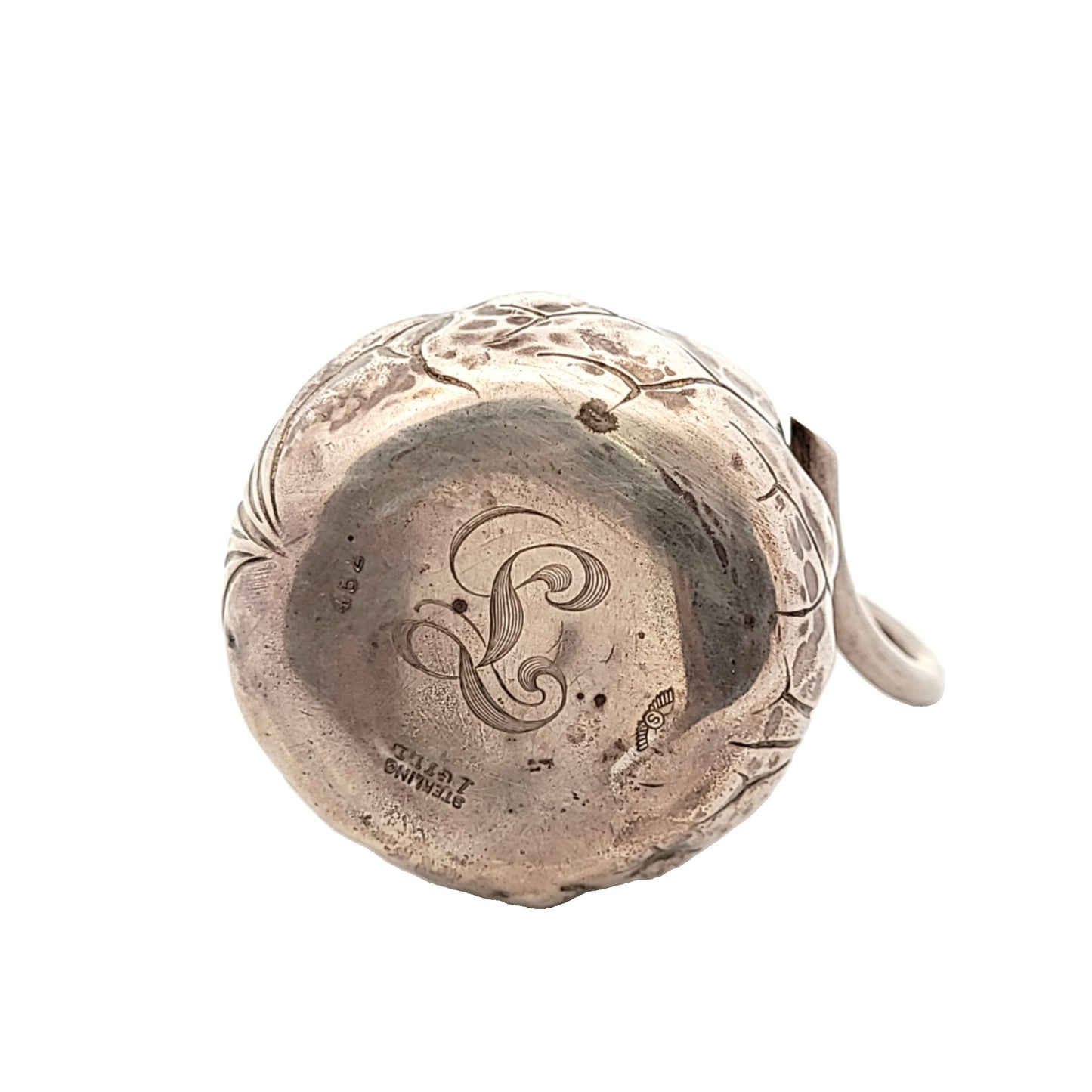 Antique Sterling Silver Shiebler Aesthetic #452 Applied Fly & Spider Creamer