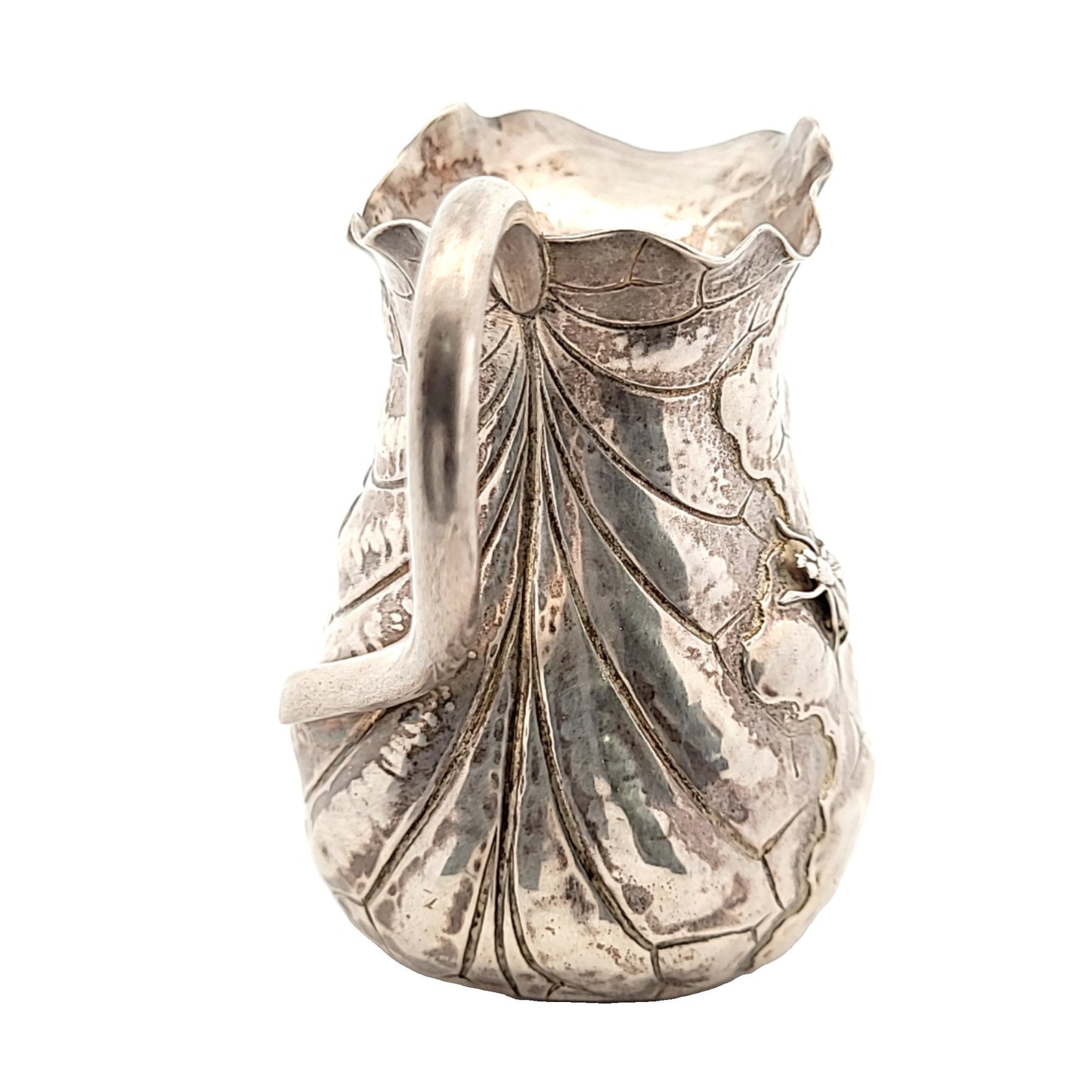 Antique Sterling Silver Shiebler Aesthetic #452 Applied Fly & Spider Creamer