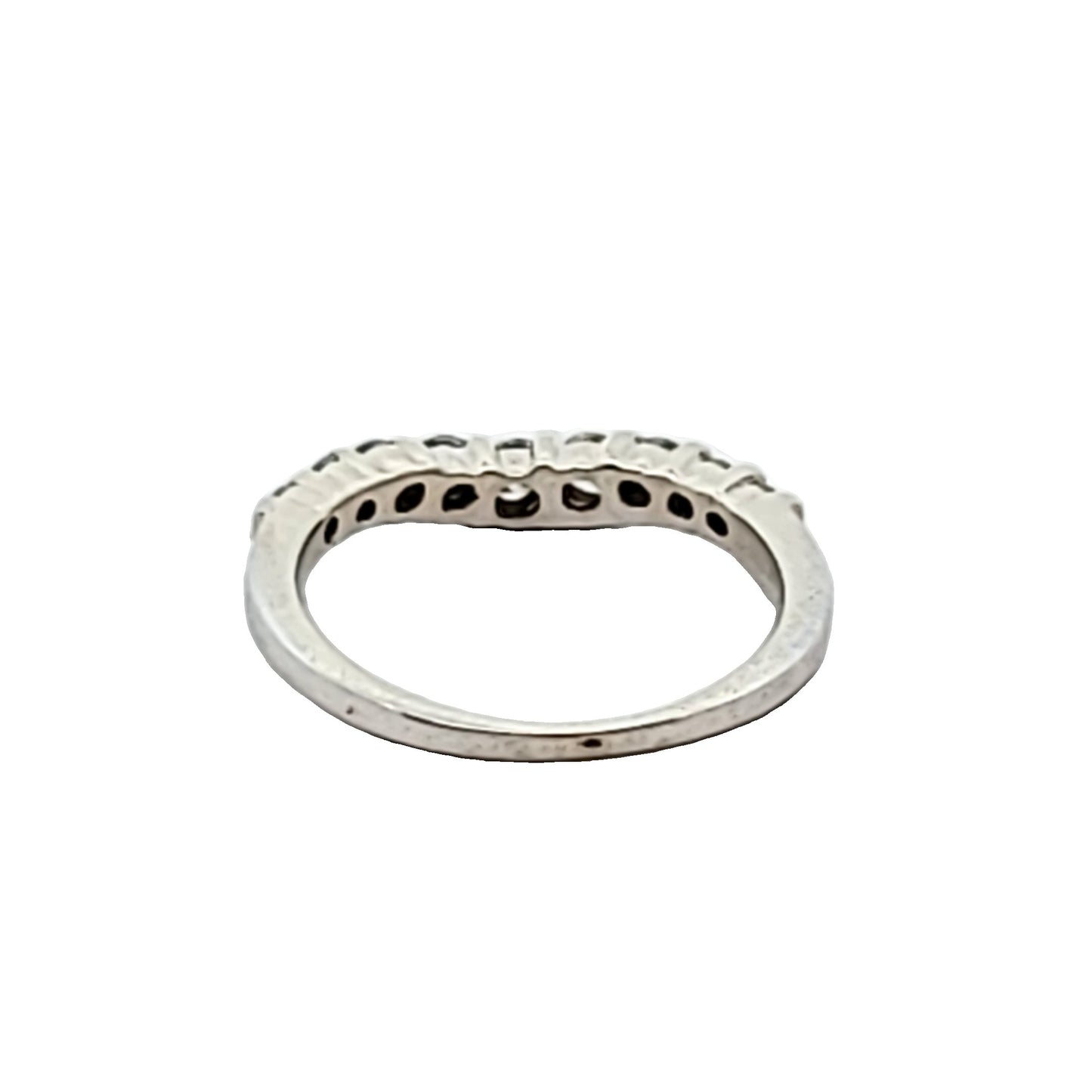 14K White Gold Diamond Wedding Band