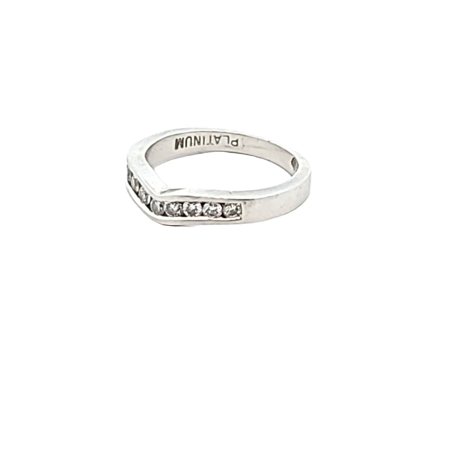 Jeff Cooper Platinum Diamond Contour Wedding Band