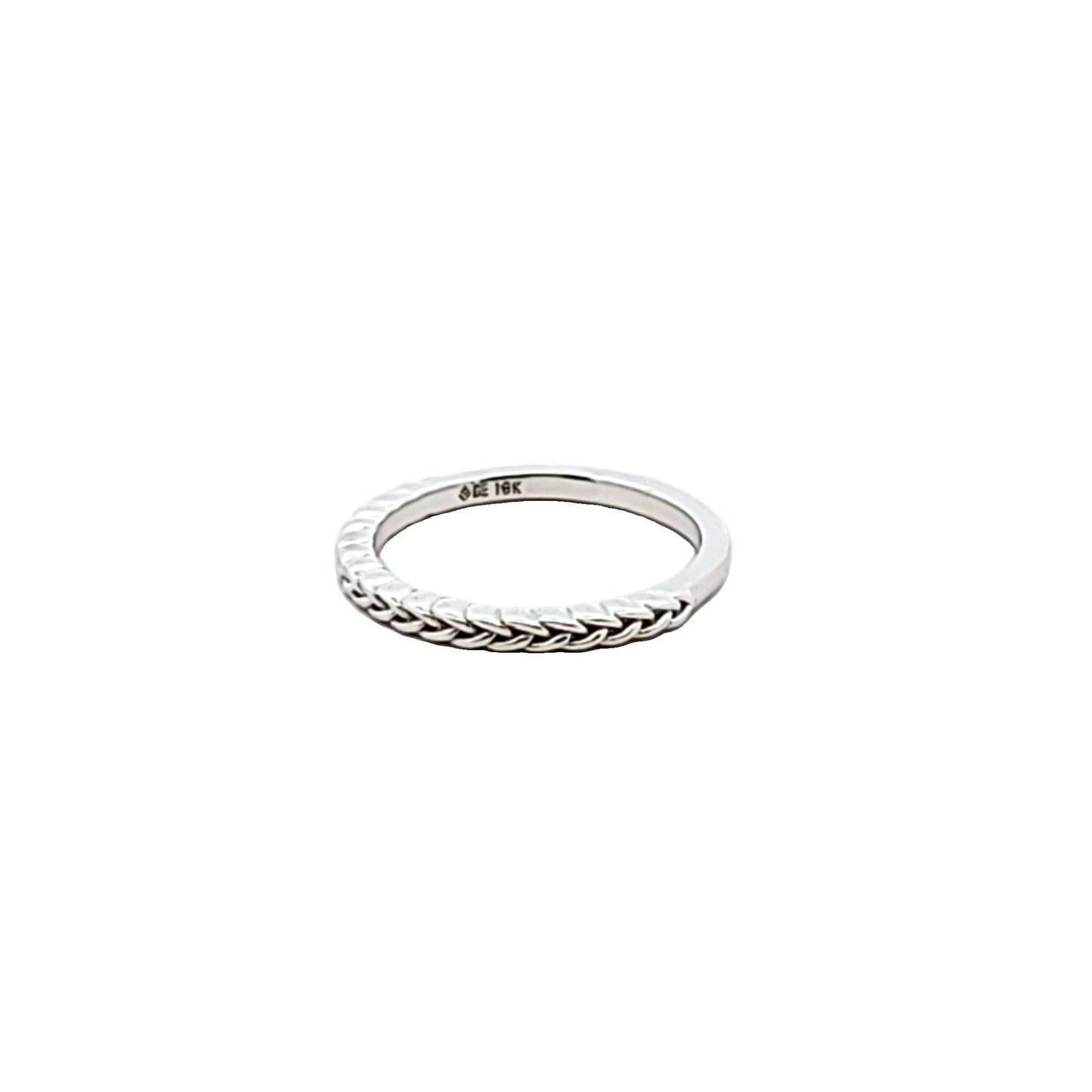 Brilliant Earth 18K White Gold Braided Wedding Band