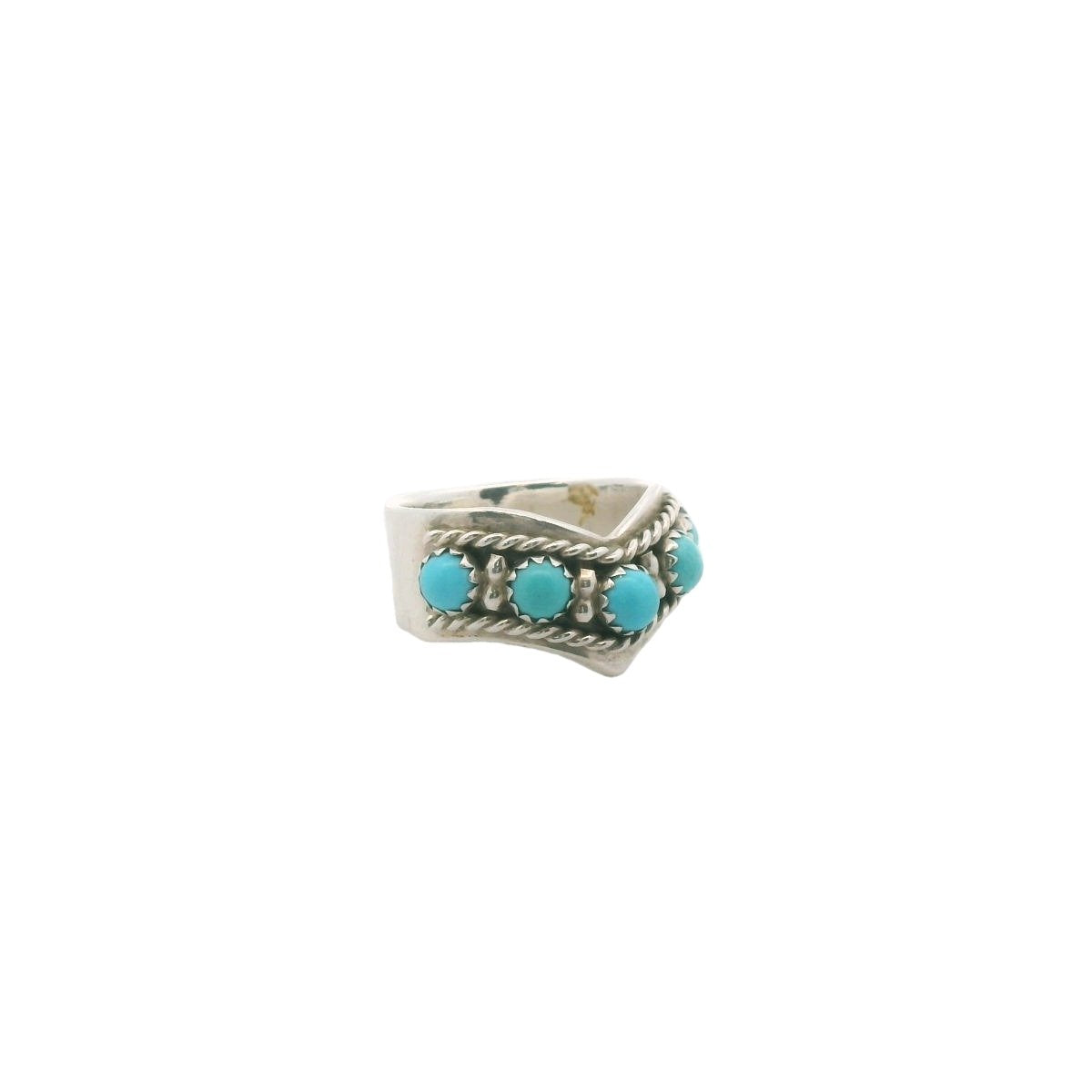 Running Bear Sterling Silver Turquoise Ring
