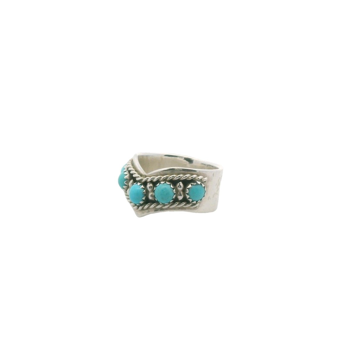 Running Bear Sterling Silver Turquoise Ring