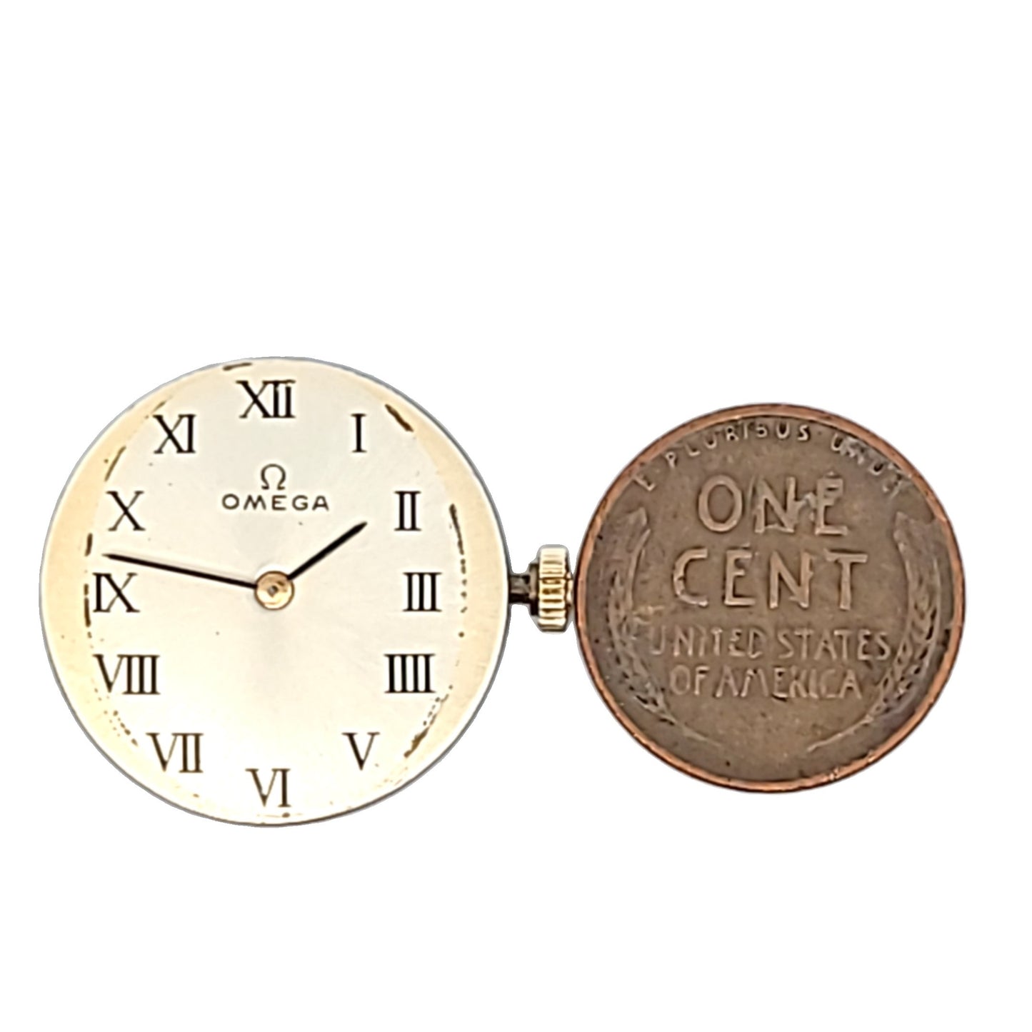 Vintage Omega Caliber 620 Manual Wind Movement & Watch Dial