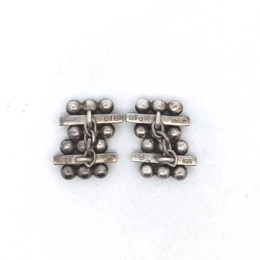 Designer Sterling Silver Georg Jensen Danis By Harald Nielsen Cufflinks