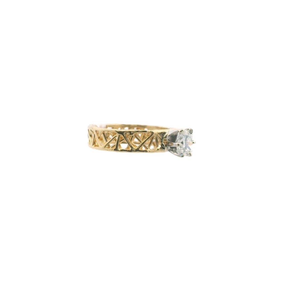Anthony Kim Web Tracery 18K Gold & Platinum Diamond Engagement Ring