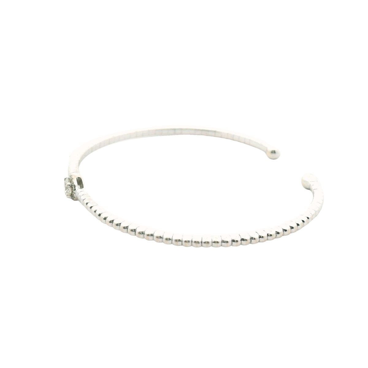 Marli Avenues 18K White Gold Diamond Halo Cuff Bracelet