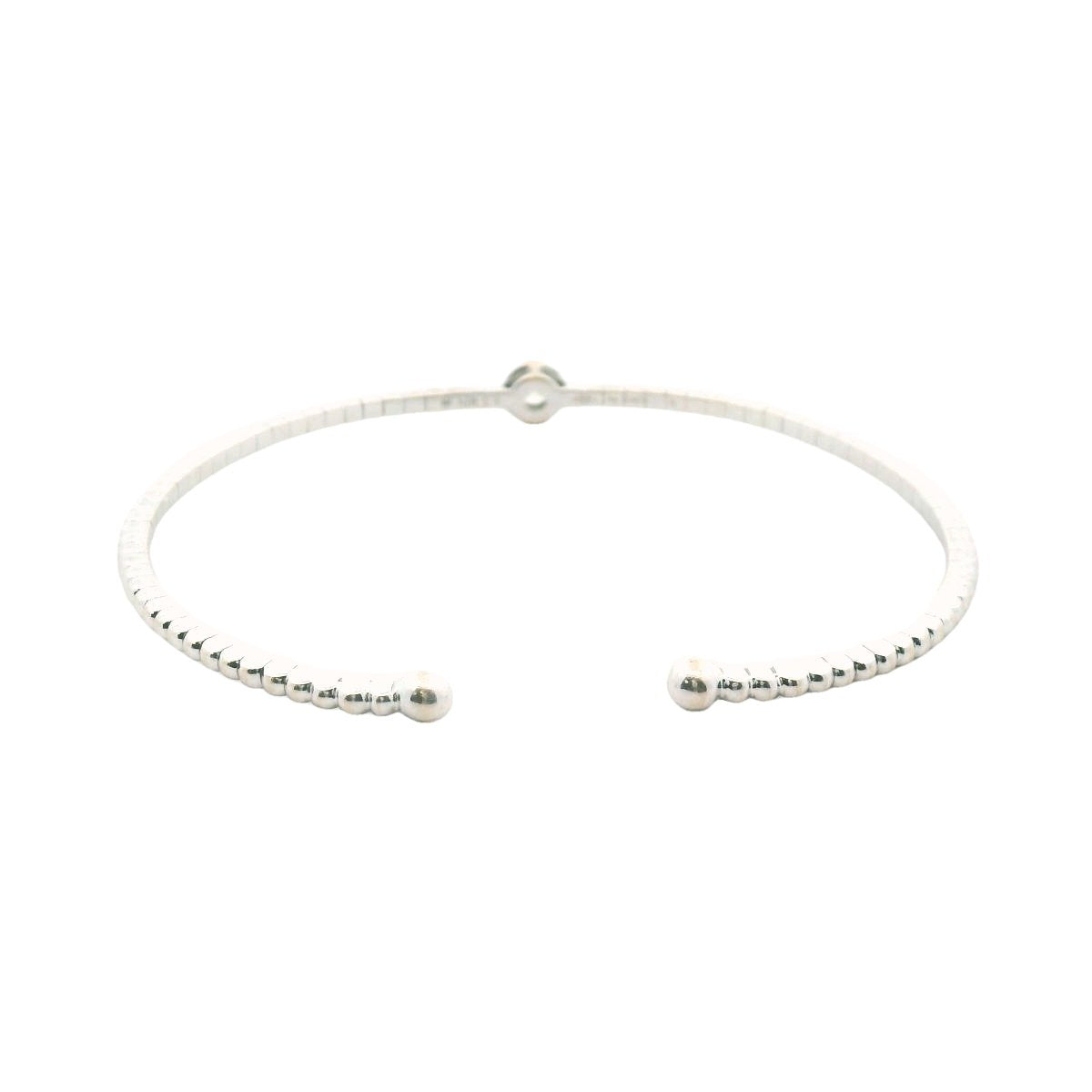 Marli Avenues 18K White Gold Diamond Halo Cuff Bracelet