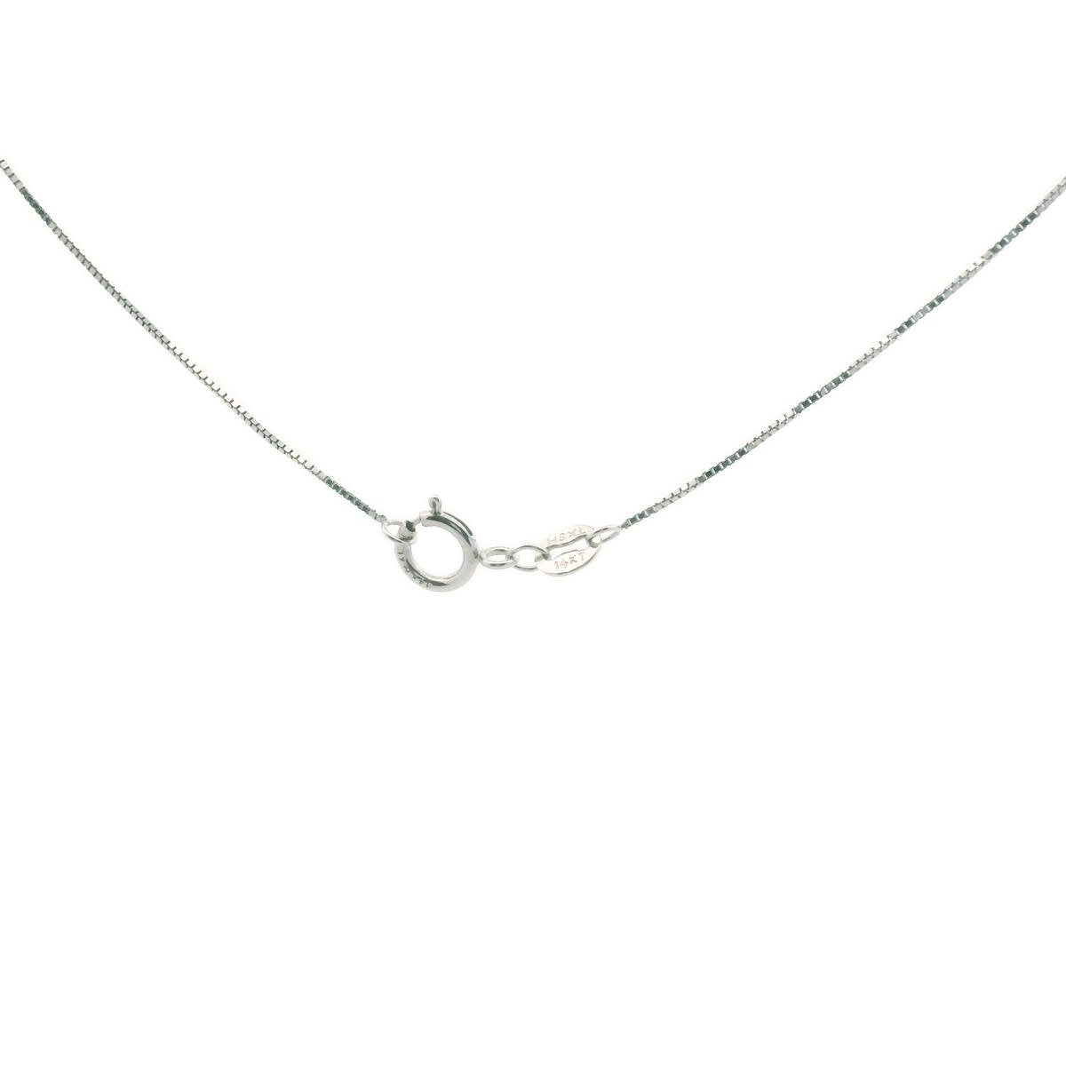 14K White Gold Diamond High Heel Shoe Necklace