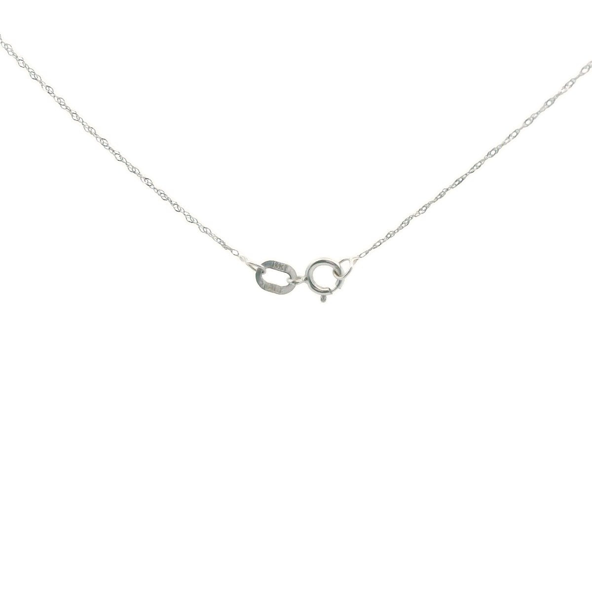 14K White Gold Diamond & Tahitian Pearl Necklace
