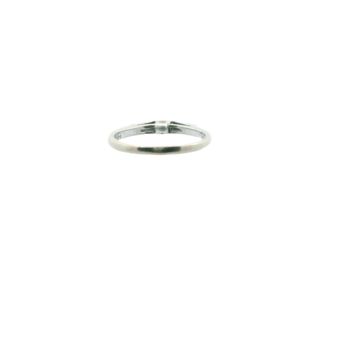 Vintage 14K White Gold Pear Shape Diamond Engagement Ring