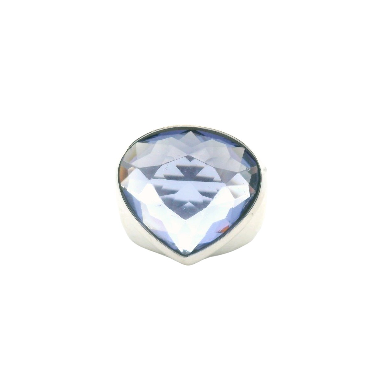 Swarovski Sterling Silver Purple Crystal Heart Ring