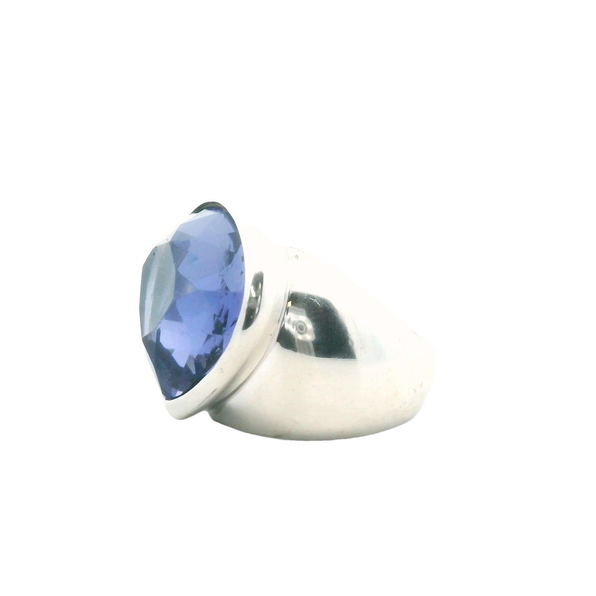 Swarovski Sterling Silver Purple Crystal Heart Ring