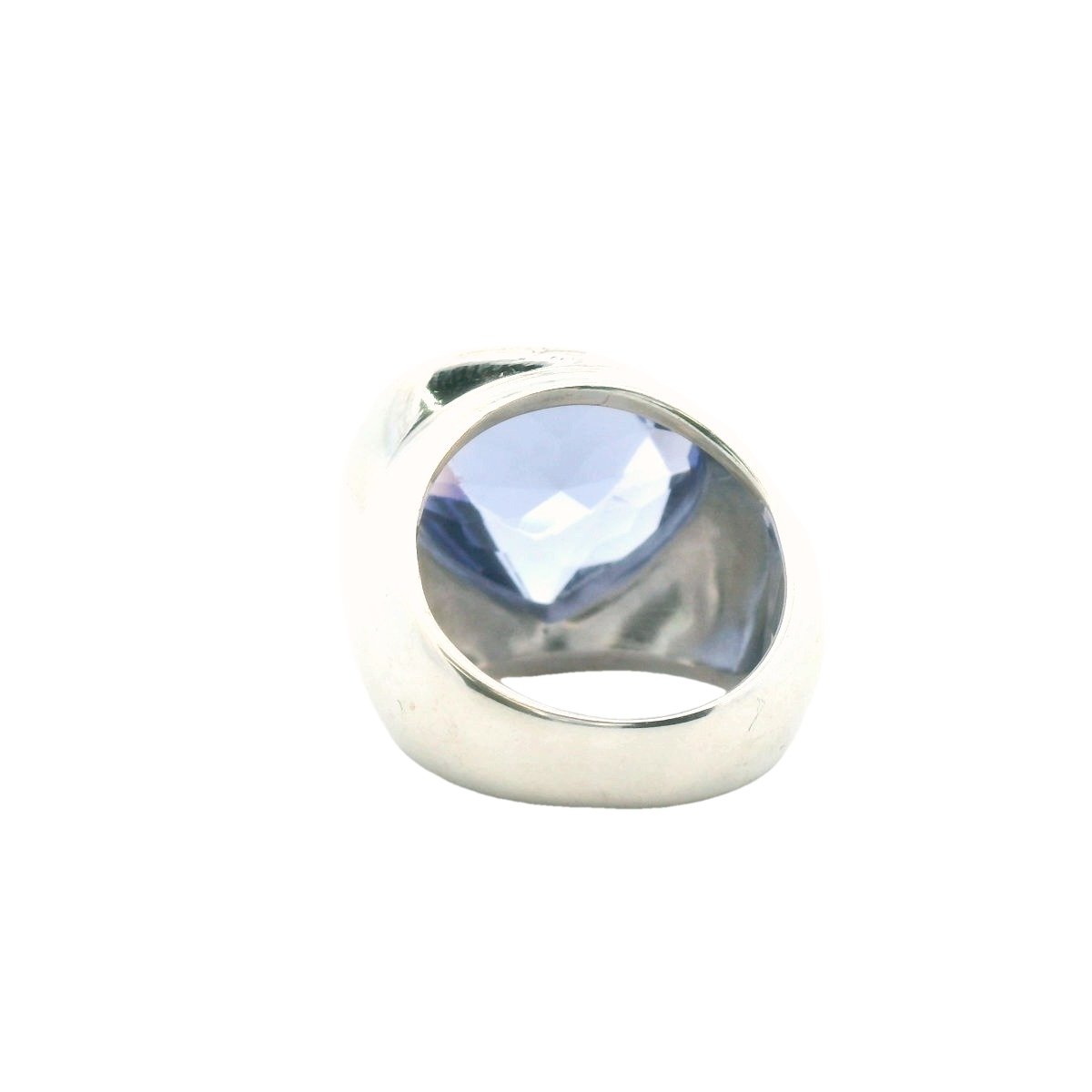 Swarovski Sterling Silver Purple Crystal Heart Ring