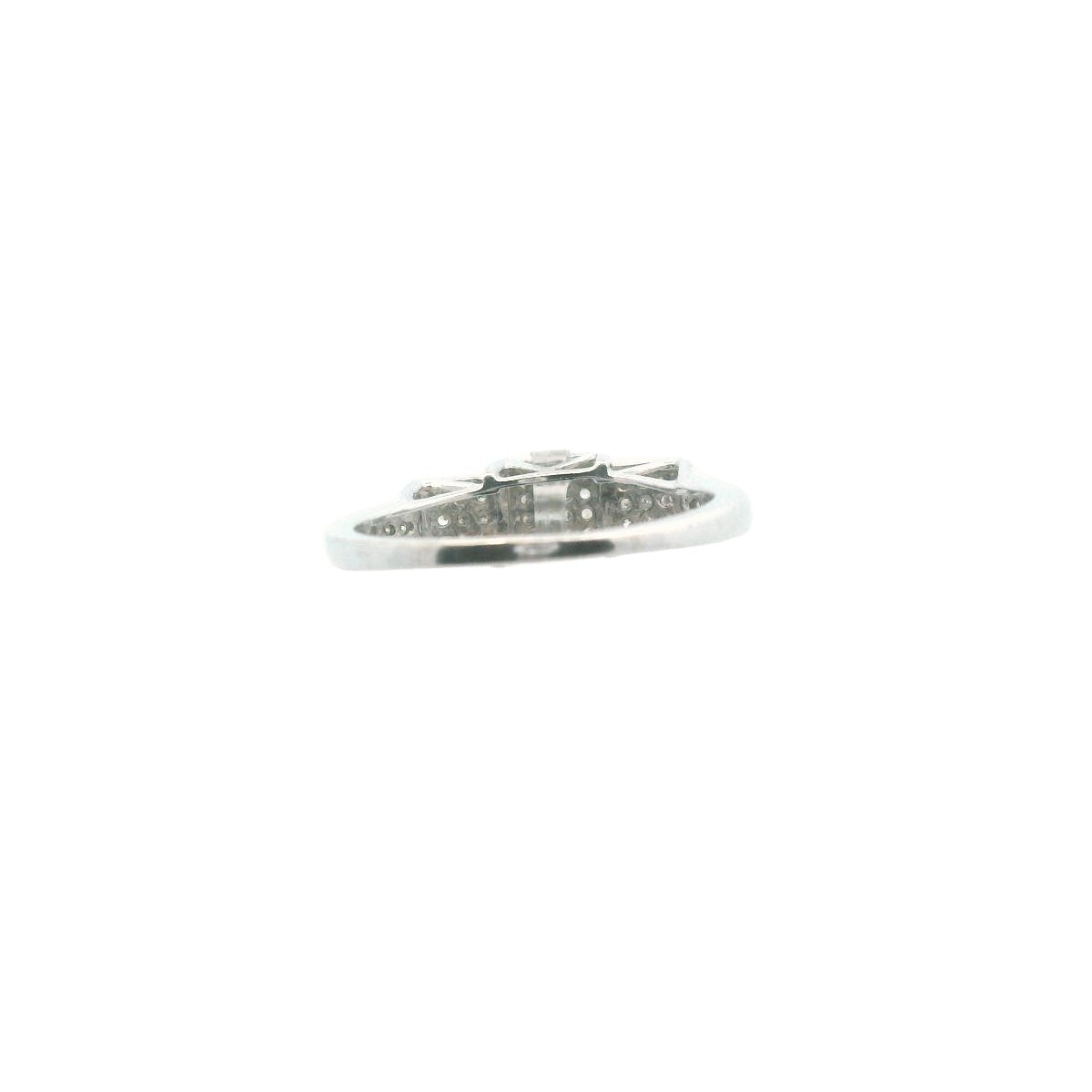 10K White Gold Pave Set Diamond Engagement Ring