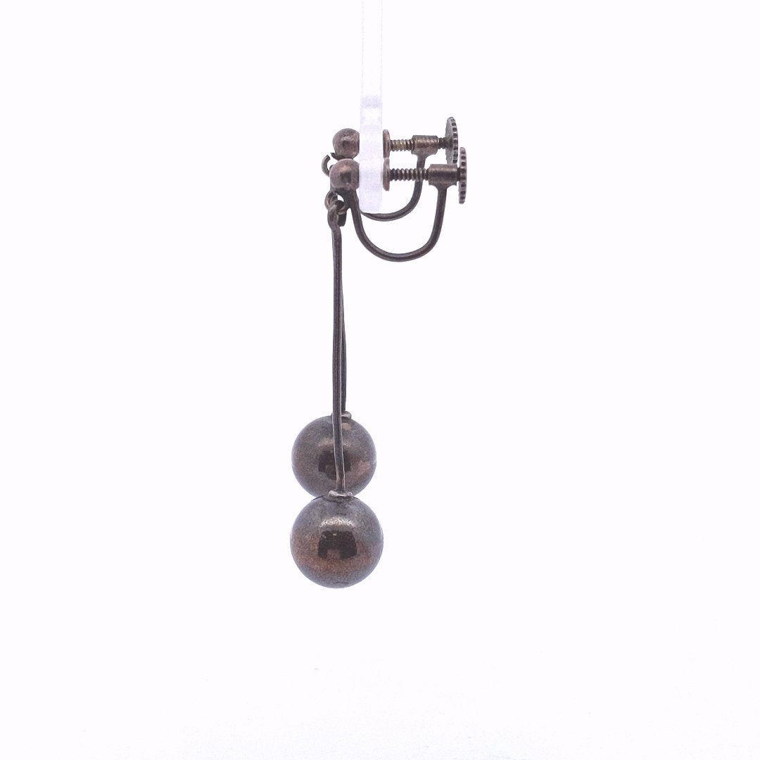 Designer $80 Sterling Silver M.T. Firma Mule Thers Denmark Ball Drop Earrings