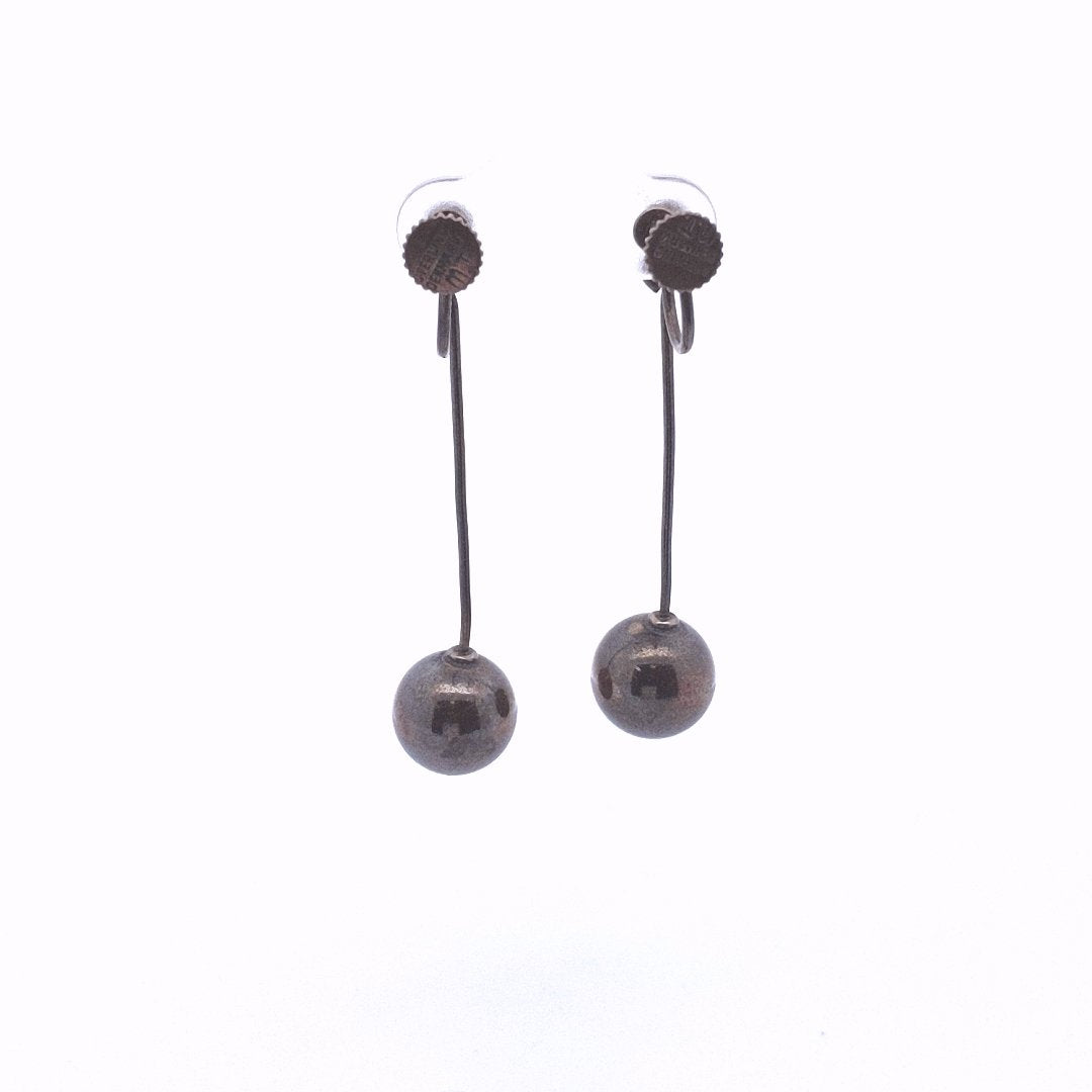 Designer $80 Sterling Silver M.T. Firma Mule Thers Denmark Ball Drop Earrings