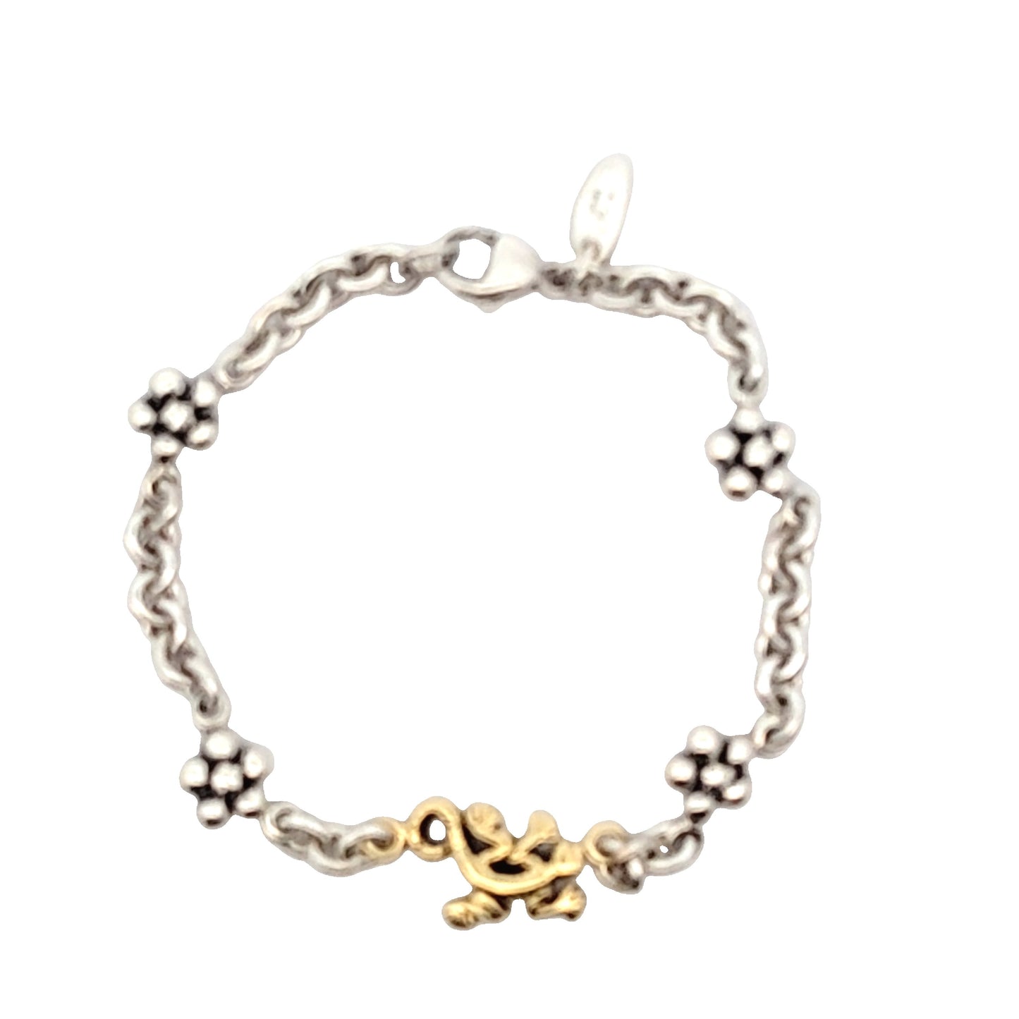 Saint by Sarah Jane Sterling Silver & 18K Yellow Gold Gecko Bracelet