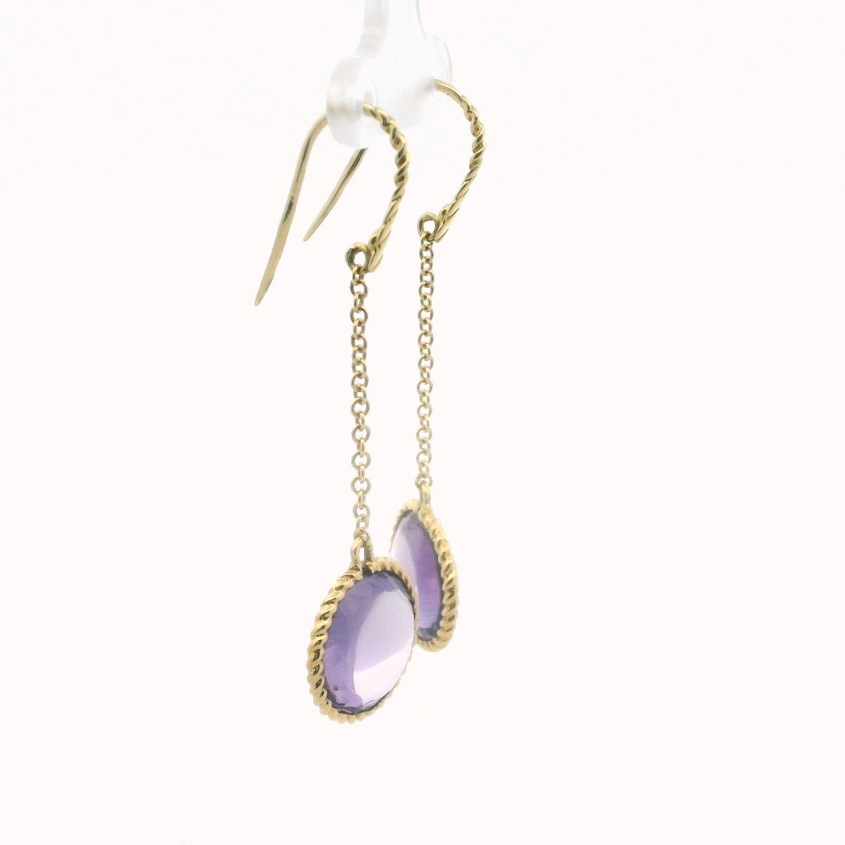 Roberto Coin 18K Yellow Gold Amethyst French Wire Drop Earrings