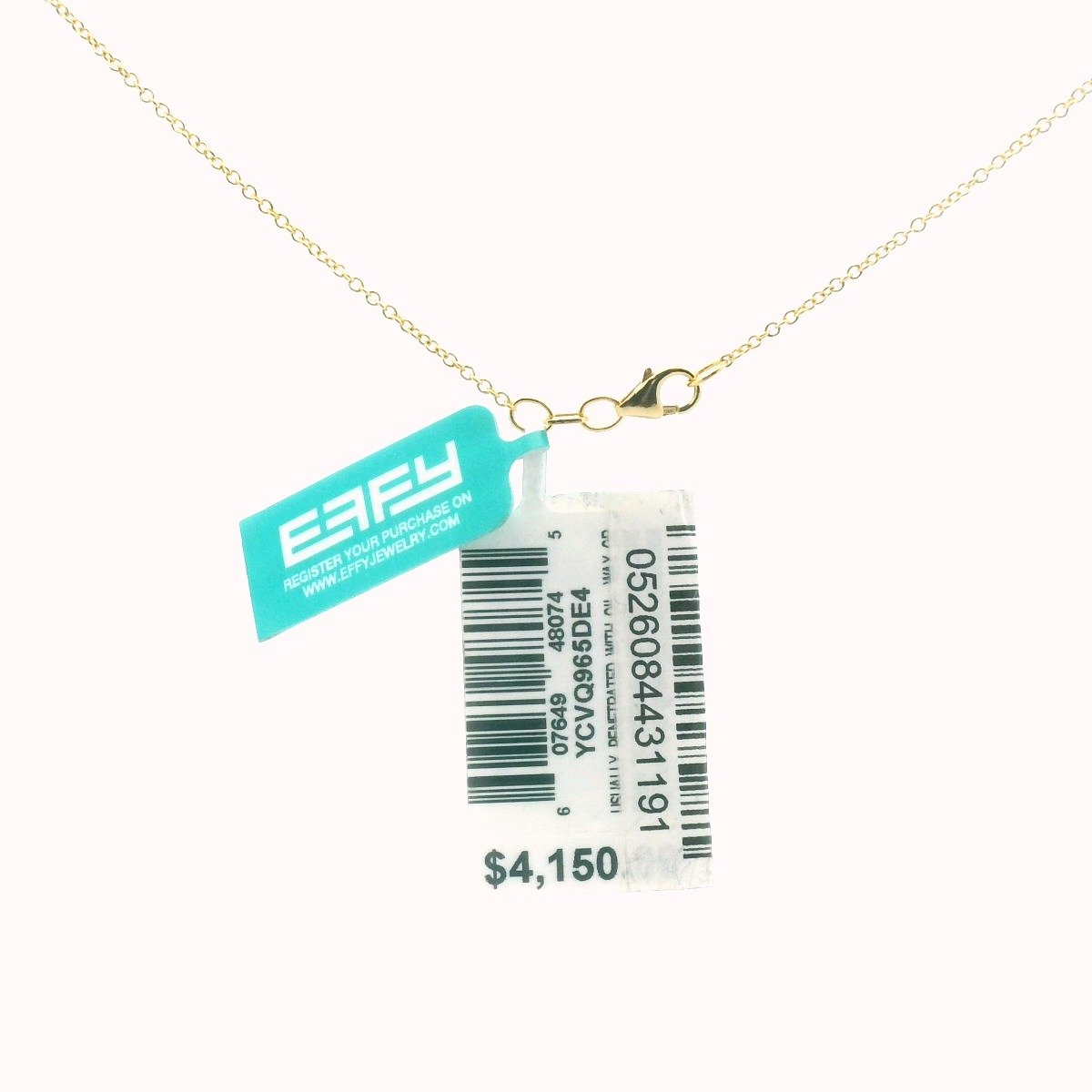 EFFY 14K Yellow Gold Natural Emerald & Diamond Necklace