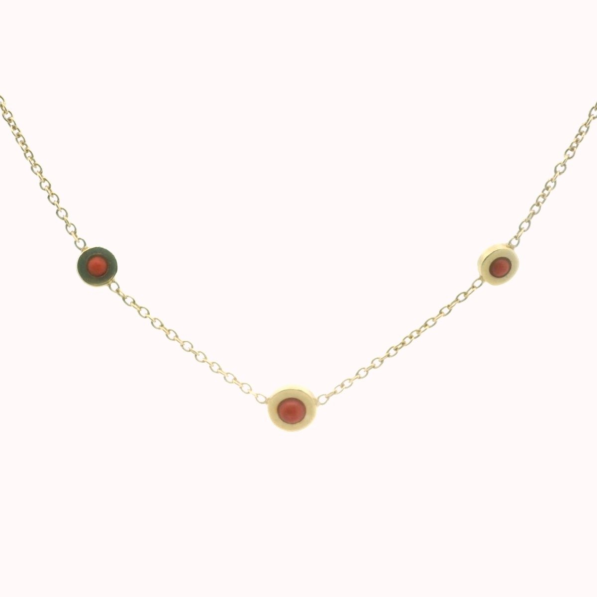 Colussi 18K Yellow Gold Coral Necklace