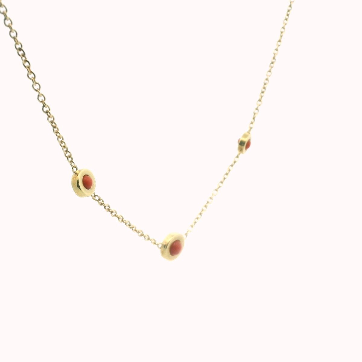 Colussi 18K Yellow Gold Coral Necklace