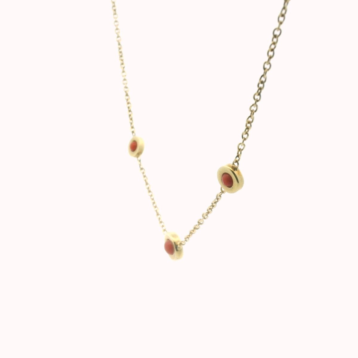 Colussi 18K Yellow Gold Coral Necklace