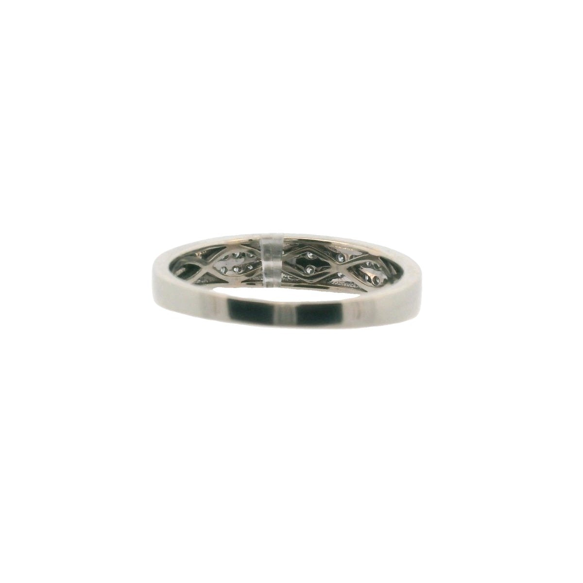 14K White Gold Diamond Band
