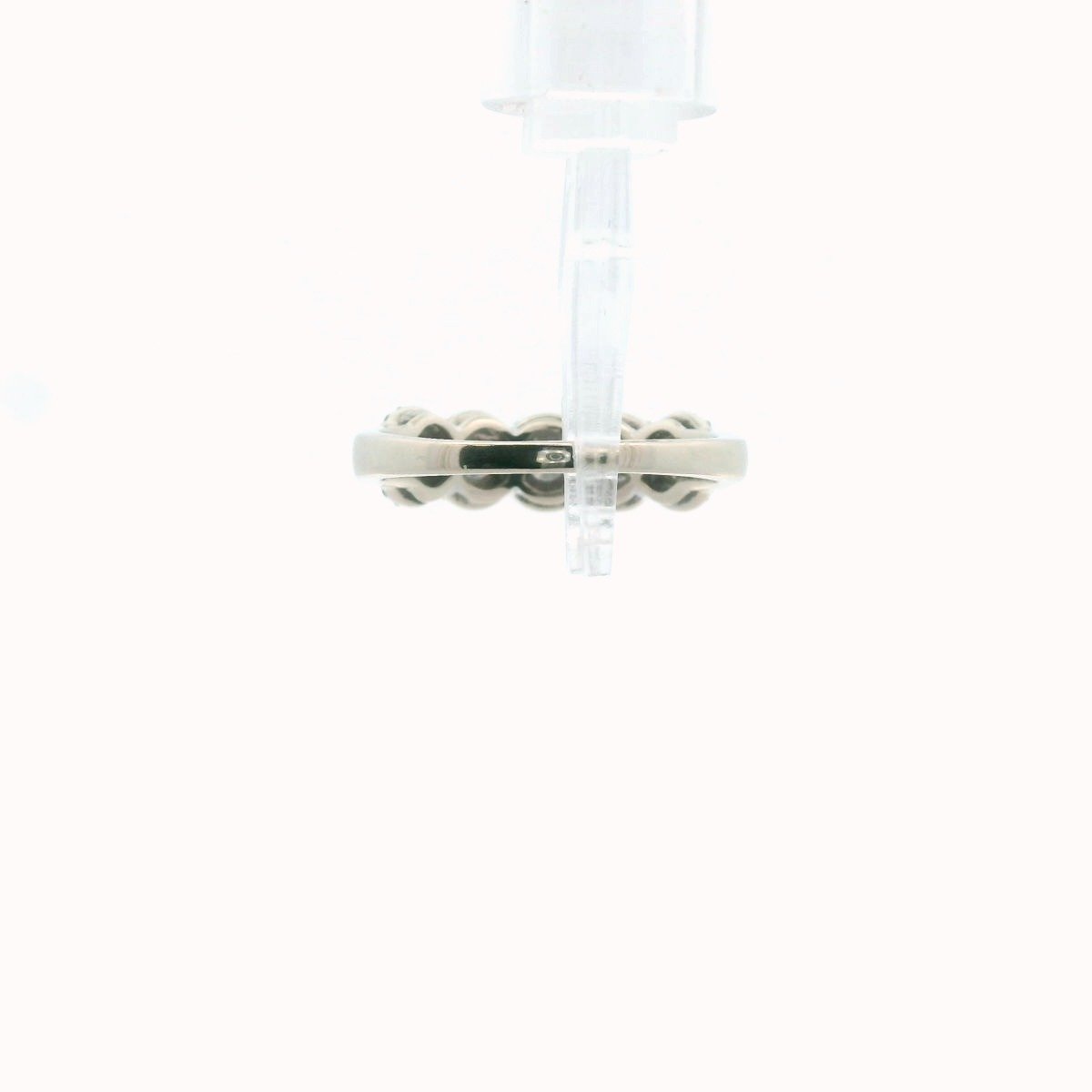 14K White Gold 5-Stone Diamond Halo Wedding Band