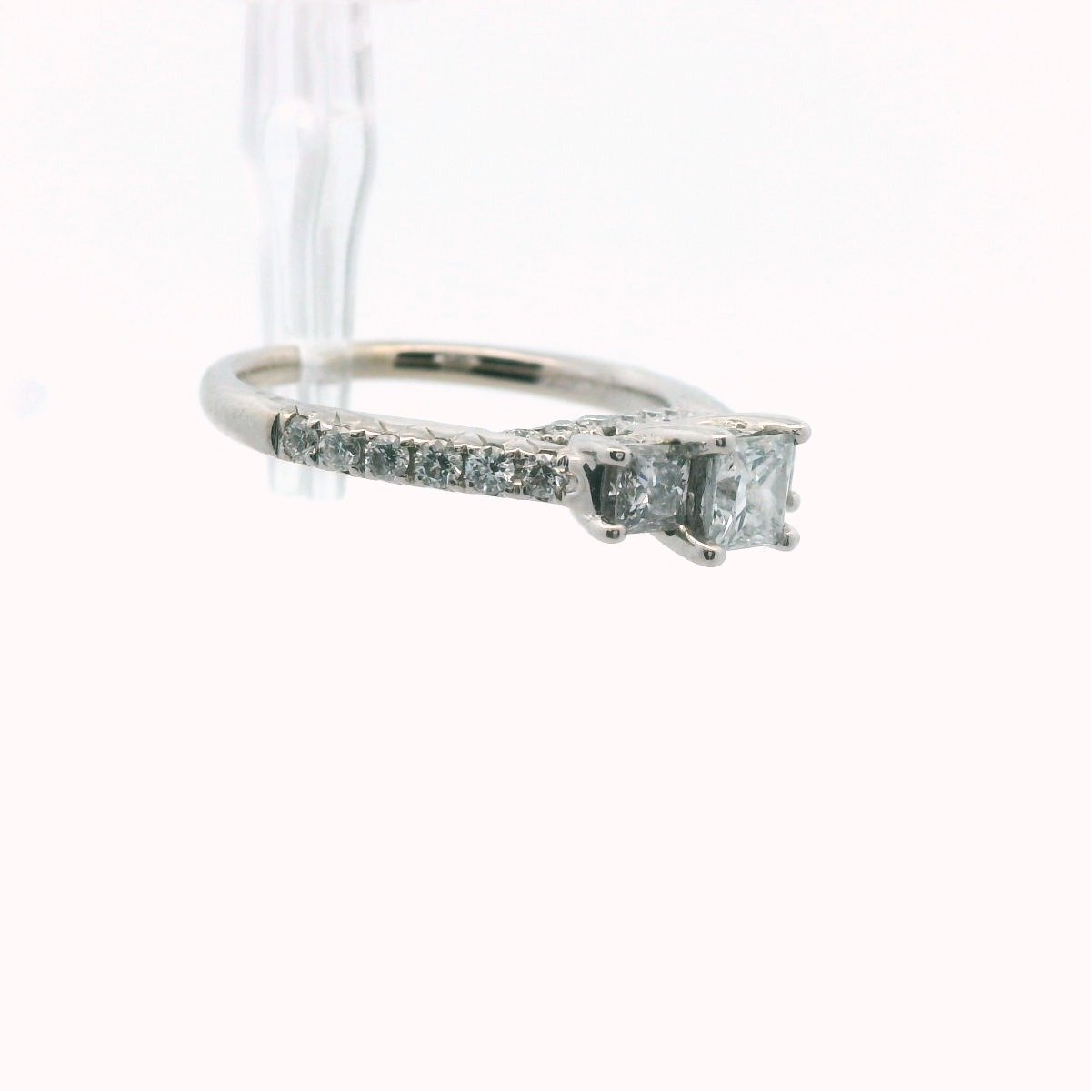 14K White Gold Natural Diamond Engagement Ring