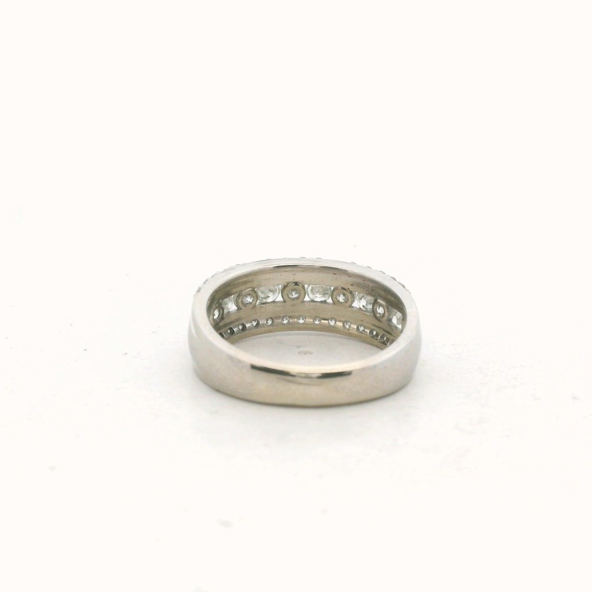 Allure 14K White Gold 3-Row Diamond Wedding Band