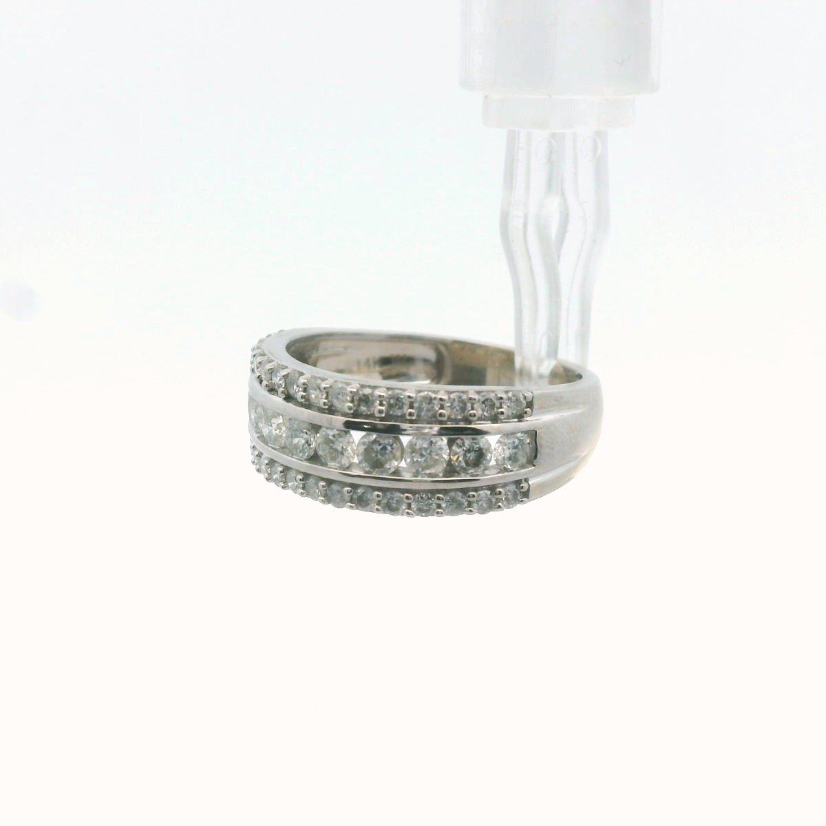 Allure 14K White Gold 3-Row Diamond Wedding Band