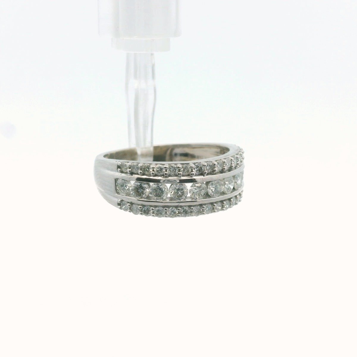 Allure 14K White Gold 3-Row Diamond Wedding Band